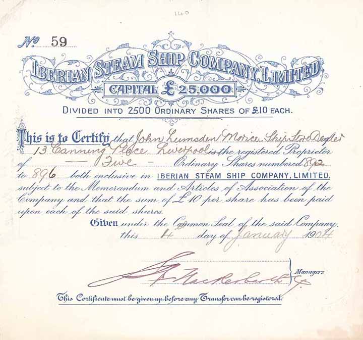 Iberian Steam Ship Co.
