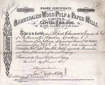 Böhnsdalen Wood Pulp & Paper Mills Ltd.