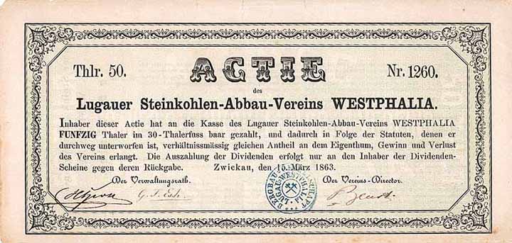 Lugauer Steinkohlen-Abbau-Verein WESTPHALIA