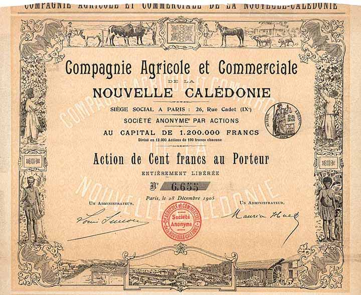 Cie. Agricole & Commerciale de la Nouvelle Calédonie S.A.