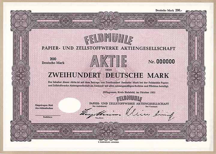 Feldmühle Papier- und Zellstoffwerke AG