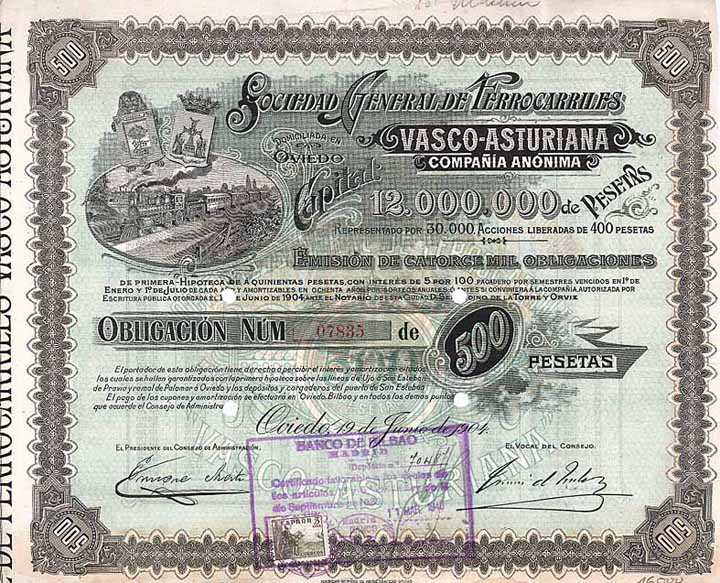 Soc. Gen. de Ferrocarriles Vasco-Asturiana C.A.