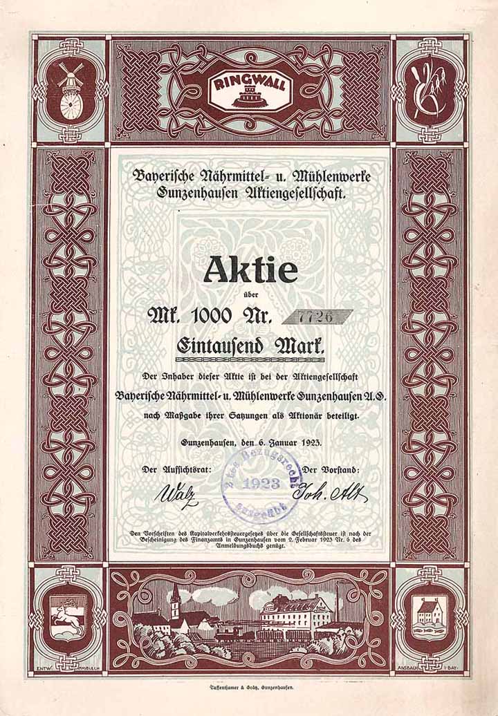 Bayerische Nährmittel- u. Mühlenwerke Gunzenhausen AG