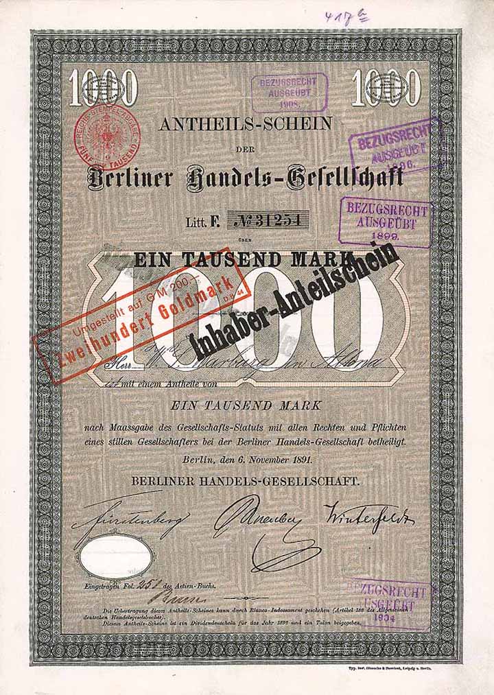 Berliner Handels-Gesellschaft (OU Warburg)