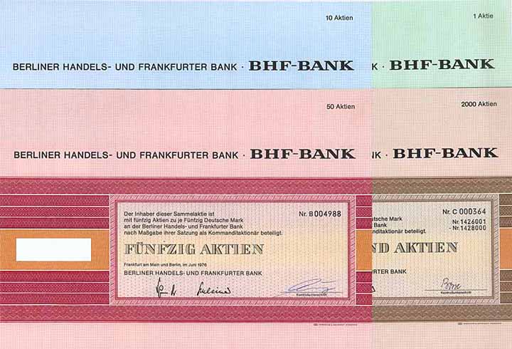 Berliner Handels- und Frankfurter Bank (4 Stücke)