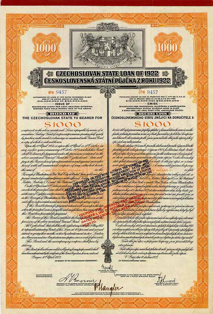 Czechoslovak State Loan of 1922