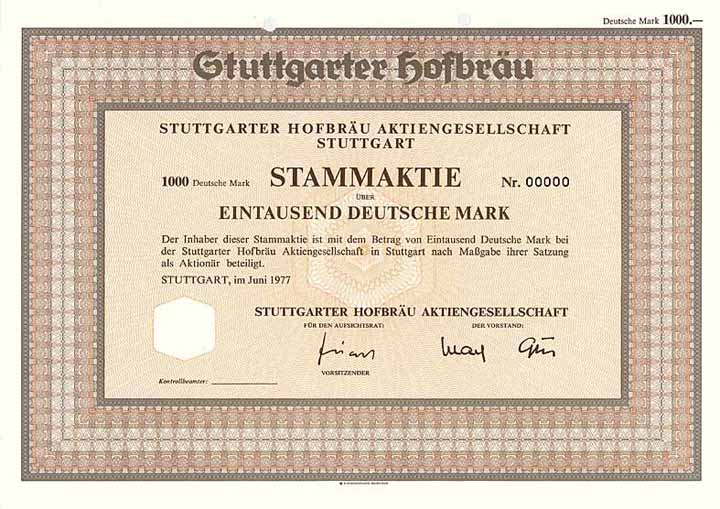 Stuttgarter Hofbräu AG