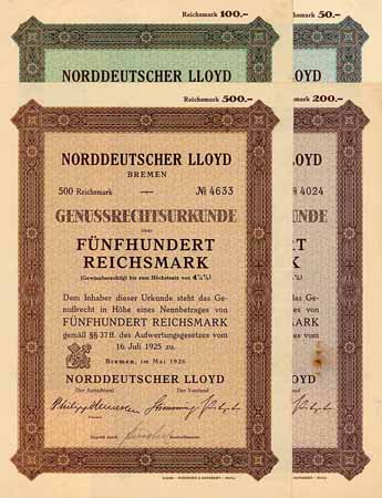 Norddeutscher Lloyd (4 Stücke)