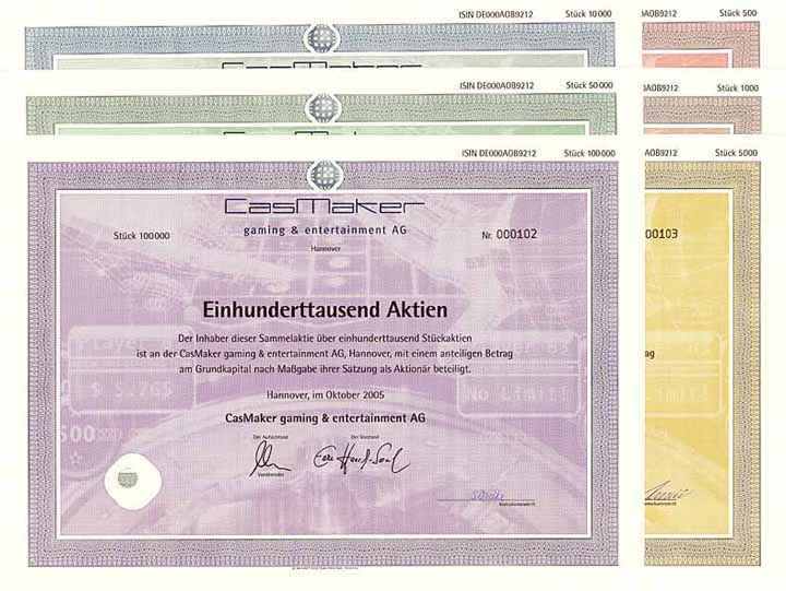 CasMaker gaming & entertainment AG (10 Stücke)
