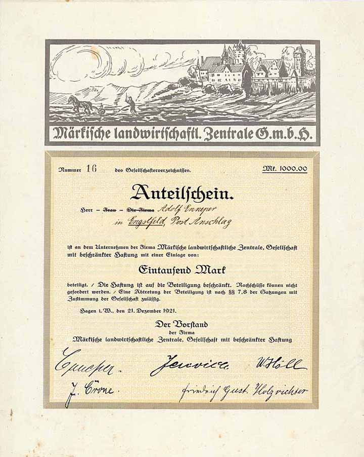 Märkische landwirtschaftliche Zentrale GmbH