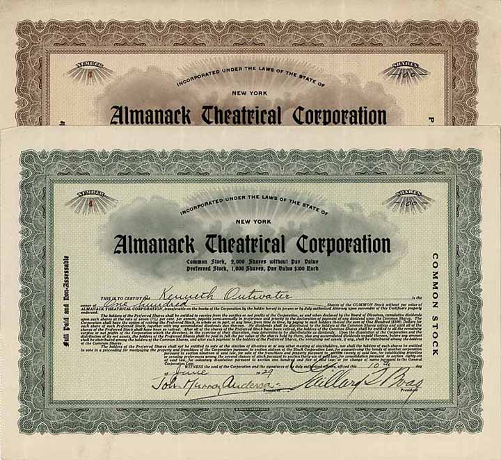 Almanack Theatrical Corp. (2 Stücke)