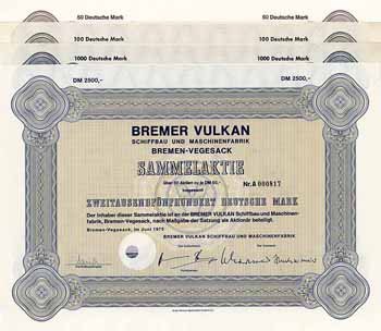 Bremer Vulkan AG Schiffbau und Maschinenfabrik (4 Stücke)