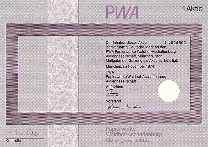 PWA Papierwerke Waldhof-Aschaffenburg AG