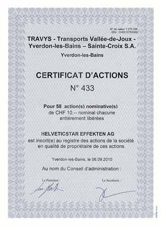 TRAVYS - Transports Vallée-de-Joux - Yverdon-les-Bains - Sainte-Croix S.A.