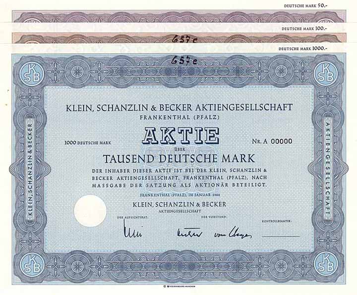 Klein, Schanzlin & Becker AG (3 Stücke)