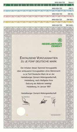 Heidelberger Zement AG (5 Stücke)