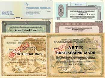 Nordrhein-Westfalen - Banken-Konvolut (28 Stücke)