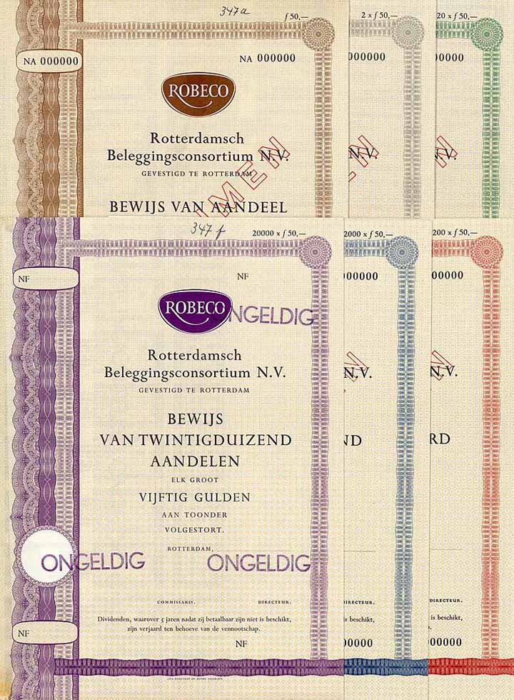 Robeco Rotterdamsch Beleggingsconsortium (6 Stücke)