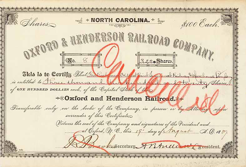 Oxford & Henderson Railroad