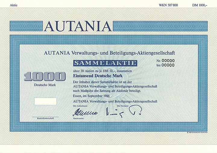 AUTANIA Verwaltungs- und Beteiligungs-AG