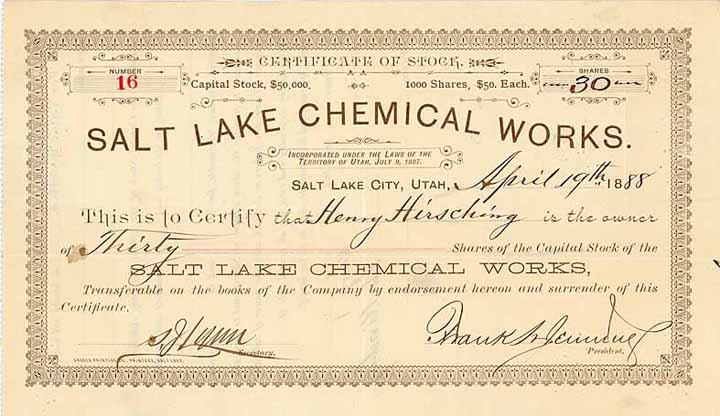 Salt Lake Chemical Works