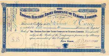 Edison Electric Light Company of Europe, Ltd.