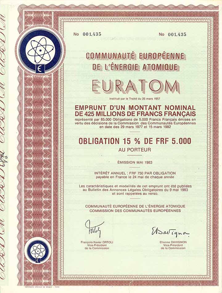 Communaute Europeenne de L'Energie Atomique EURATOM (Europäische Atomgemeinschaft EURATOM)