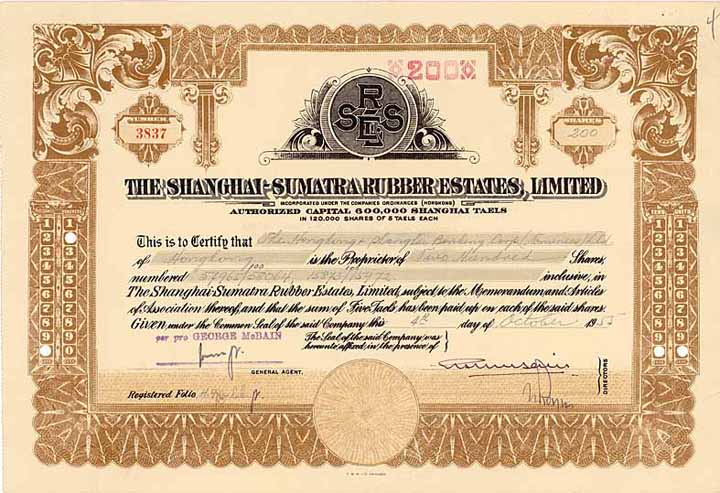 Shanghai-Sumatra Rubber Estates, Ltd.
