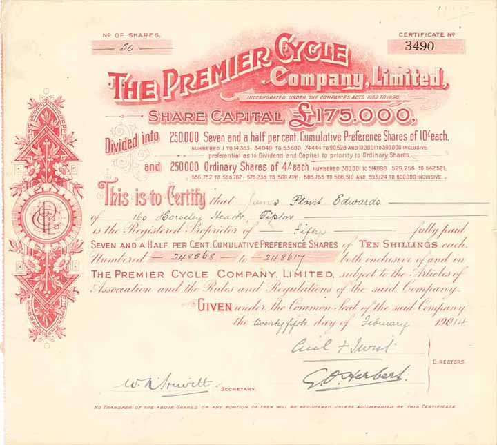 Premier Cycle Company Ltd.