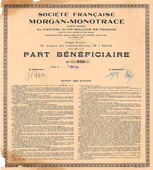 Société Francaise MORGAN-MONOTRACE S.A.