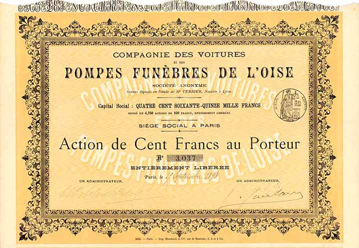 Cie. des Voitures et des Pompes Funèbres de l‘Oise S.A.