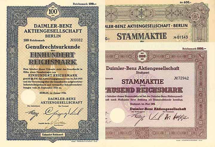 Konvolut - Daimler-Benz AG (13 Stücke)