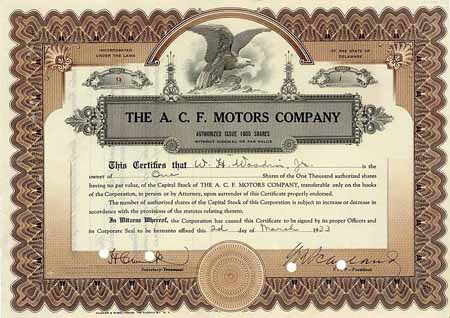 A. C. F. Motors Co.