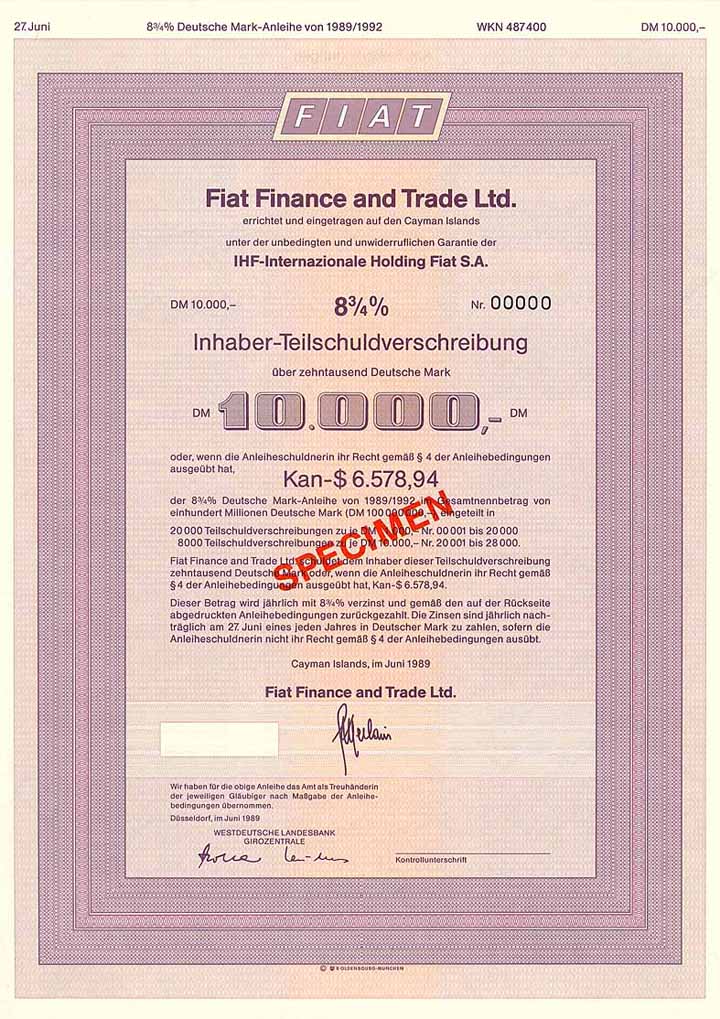 FIAT Finance and Trade Ltd.