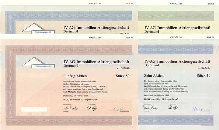 IV-AG Immobilien AG (4 Stücke)