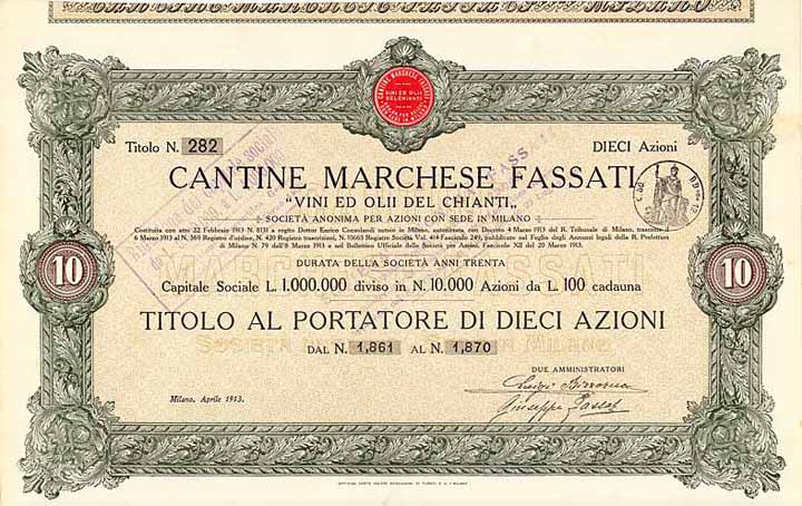 Cantine Marchese Fassati "Vini ed Olii del Chianti"