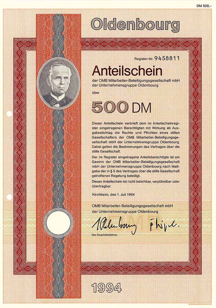 OMB Mitarbeiter-Beteiligungsgesellschaft mbH der Unternehmensgruppe Oldenbourg