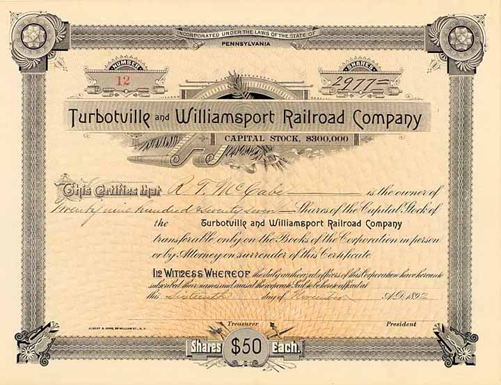 Turbotville & Williamsport Railroad