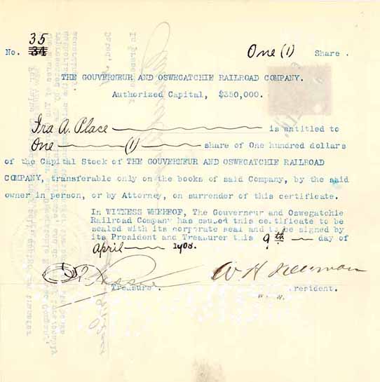 Gouverneur & Oswegatchie Railroad