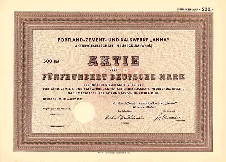 Portland-Cement- und Kalkwerke "Anna" AG