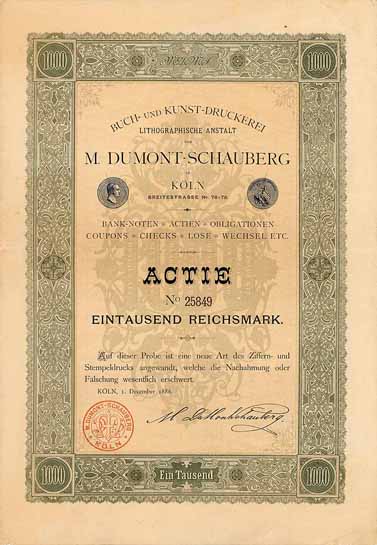 Buch- und Kunstdruckerei M. DuMont-Schauberg