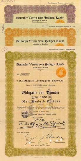 Deutscher Verein vom Heiligen Lande (3 Stücke)