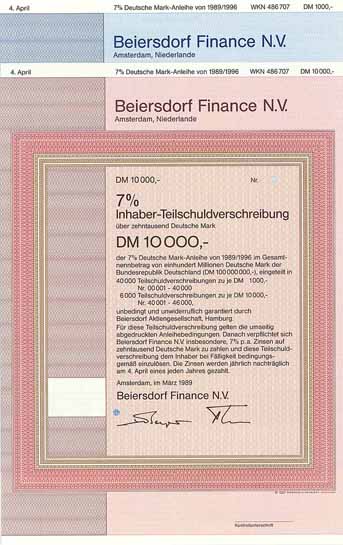 Beiersdorf Finance N.V. (2 Stücke)