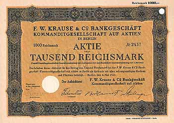 F. W. Krause & Co. Bankgeschäft KGaA