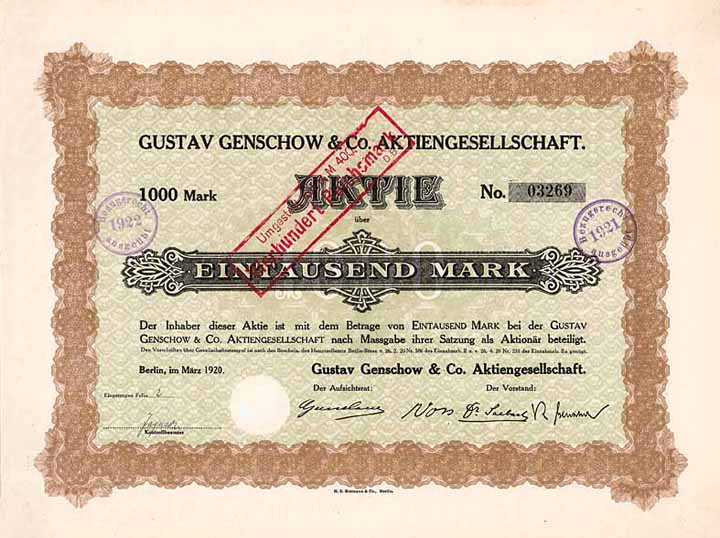 Gustav Genschow & Co. AG