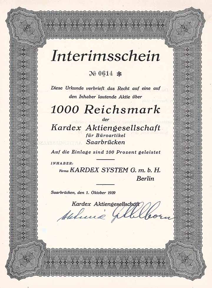 Kardex AG für Büroartikel