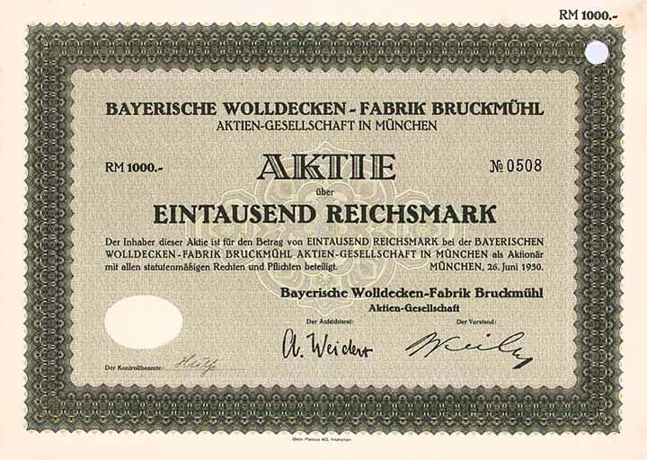 Bayerische Wolldecken-Fabrik Bruckmühl AG