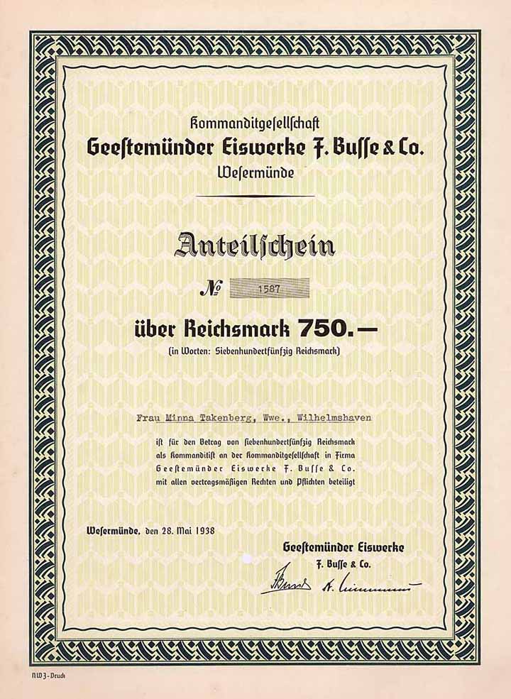 Geestemünder Eiswerke F. Busse & Co.