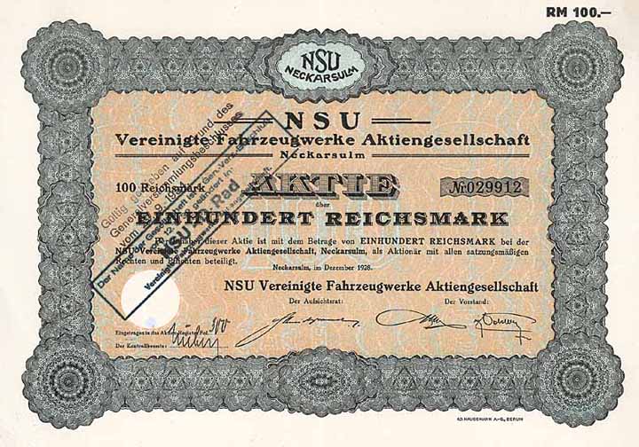 NSU Vereinigte Fahrzeugwerke AG