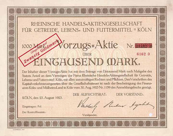Rheinische Handels-AG für Getreide, Lebens- und Futtermittel